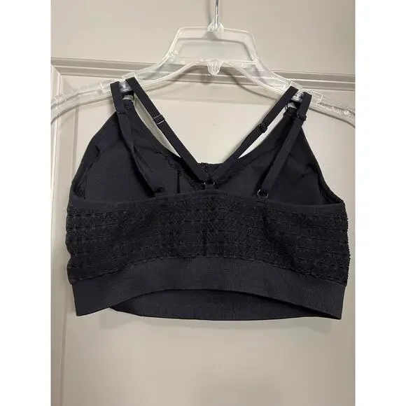 Gymshark Black Mesh Sports Bra Size Small - Picture 4 of 6
